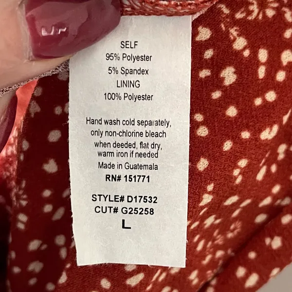 Gilli’s Angelina Rust Fit and Flare Dress L - Image 9