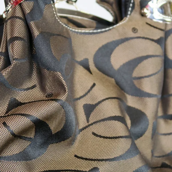 Vintage Y2K Brown Canvas CC Logo Shoulder Bag Purse - Image 8