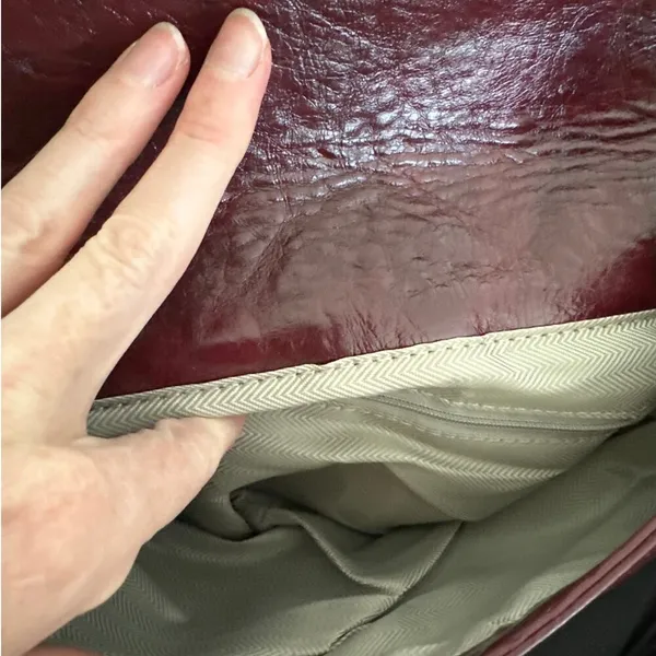 No brand - Crossbody Faux Leather Handbag in Dark Red - Image 3