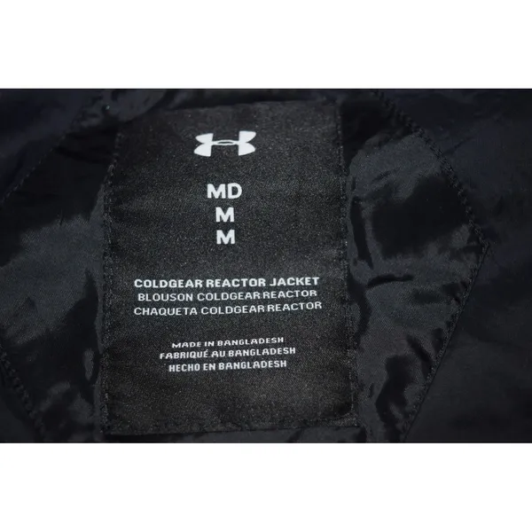 Under Armour ColdGear Reactor Jacket Womens Medium Black Excellent Quilted Storm - Image 7