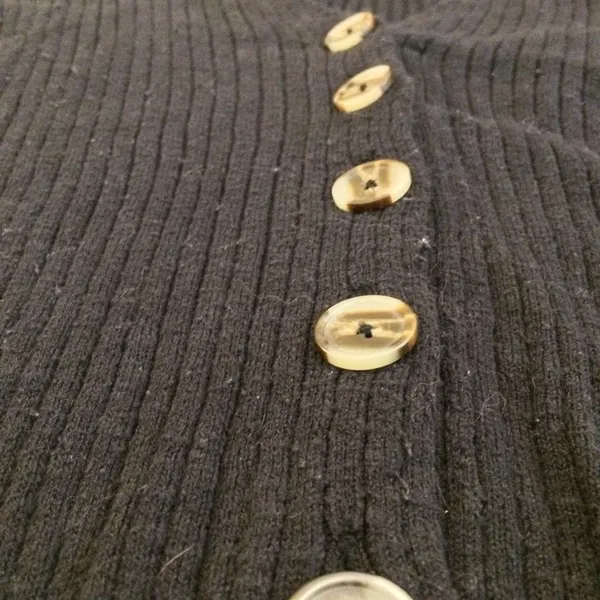 Madewell Shrunken ribbed cardigan sweater black - Image 2