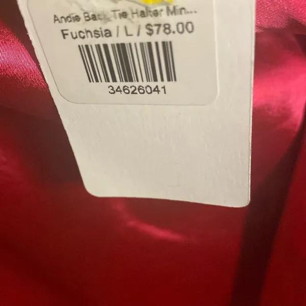 NWT LENA L Charm Tie Back Halter Mini Dress Pink Size L - Image 9