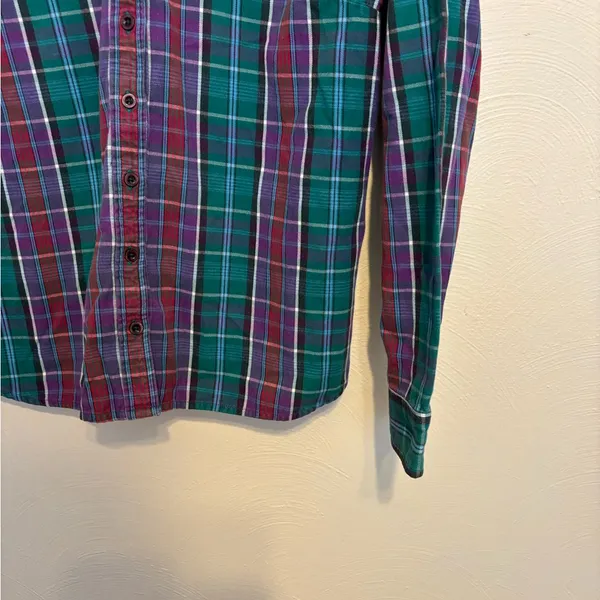Orvis Women's Multicolor Plaid Button Down Shirt - Image 7