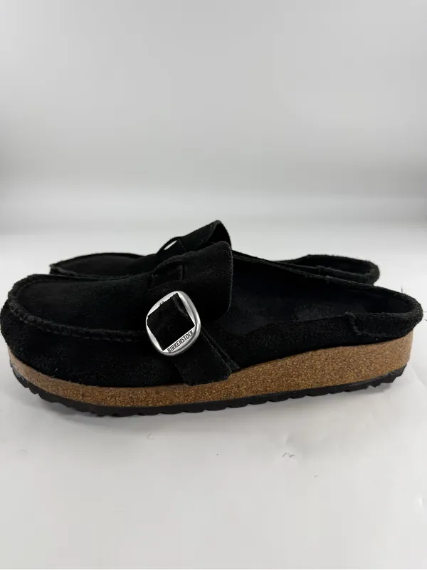 Birkenstock Buckley Black Suede Clogs Mule Shoes EU 41 Narrow - Image 4