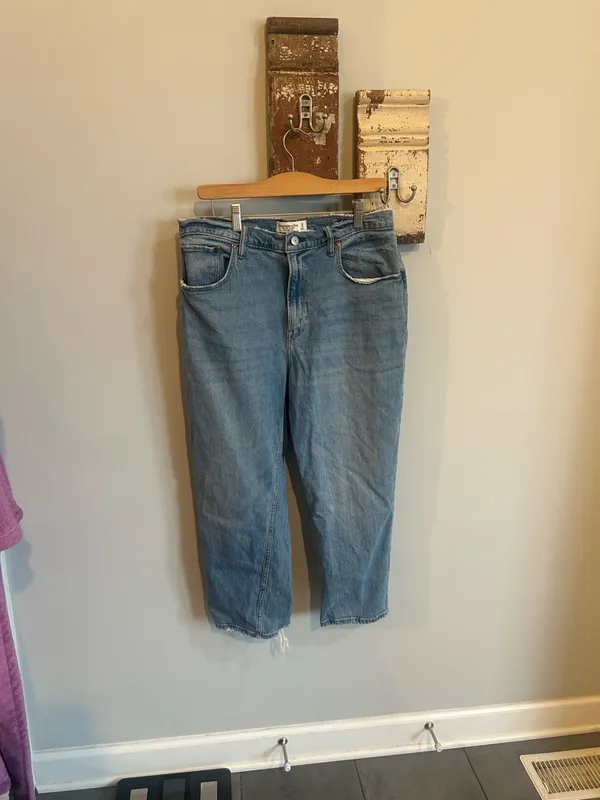 Abercrombie and Fitch Curve Love Ultra High Rise Ankle Straight Jean - Image 2