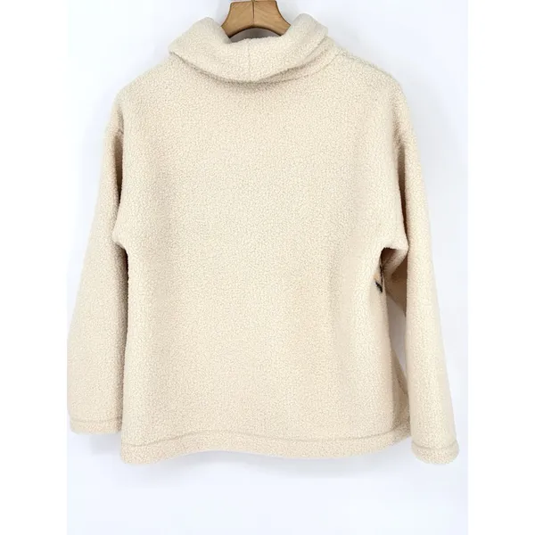 LOFT Fair Isle Mock Neck Sherpa S Top Pullover Turtleneck Sweater Teddy‎ NWT - Image 5