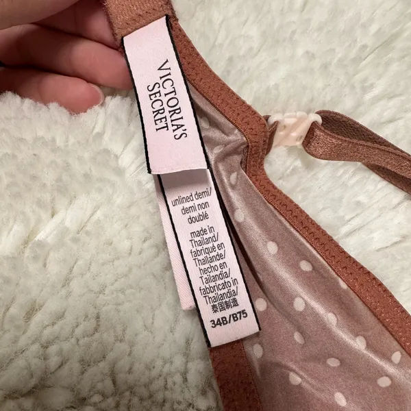 Victoria’s Secret Brown Polka Dot Bralette 34B - Image 4