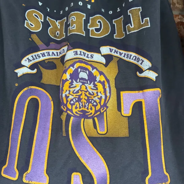 LSU Hollister Womens Sweatshirt Pullover Crewneck Size XS Blue 84 - Image 2