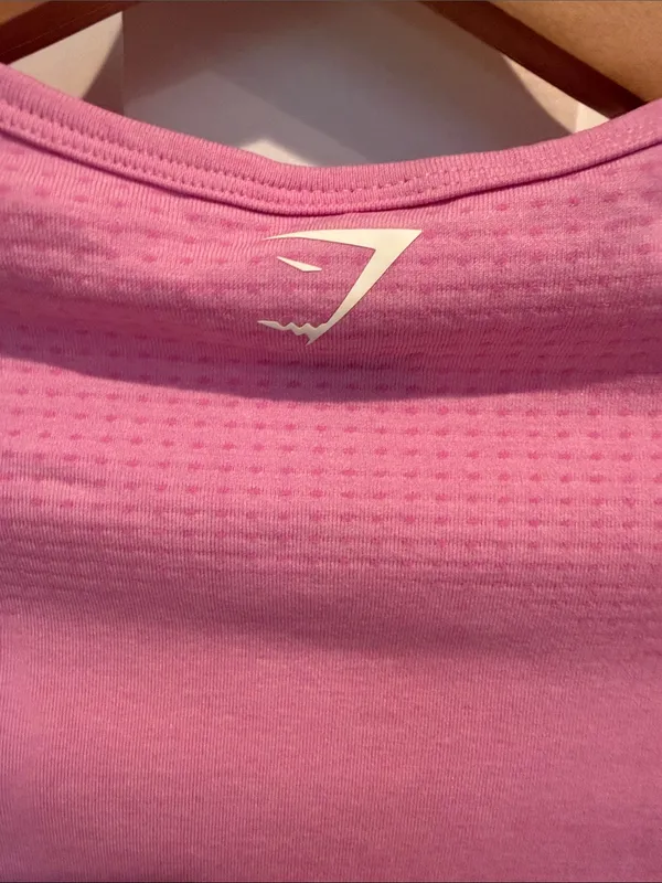 Gymshark Pink Long Sleeve Crop Top - Image 5