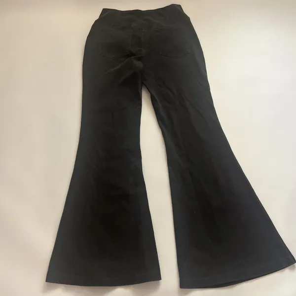NWT Large Halara Black Wash Criss Cross Waist Flare Stretch Jeans - Image 8