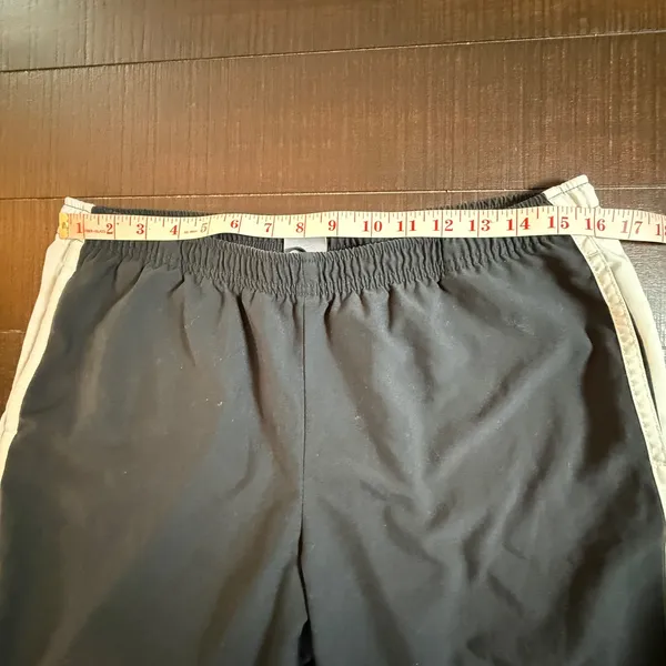 Nike Vintage Y2K Track Pants Black White Side Stripe Womens Athletic Size L Wide - Image 4