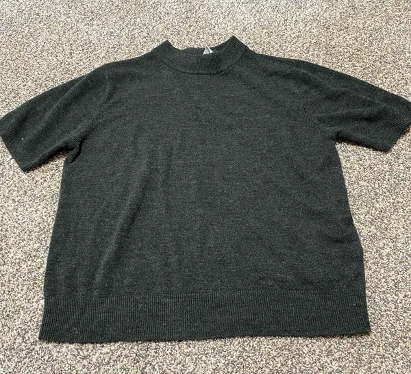 Sag Harbor Gray Mock Neck Short Sleeve - Image 2