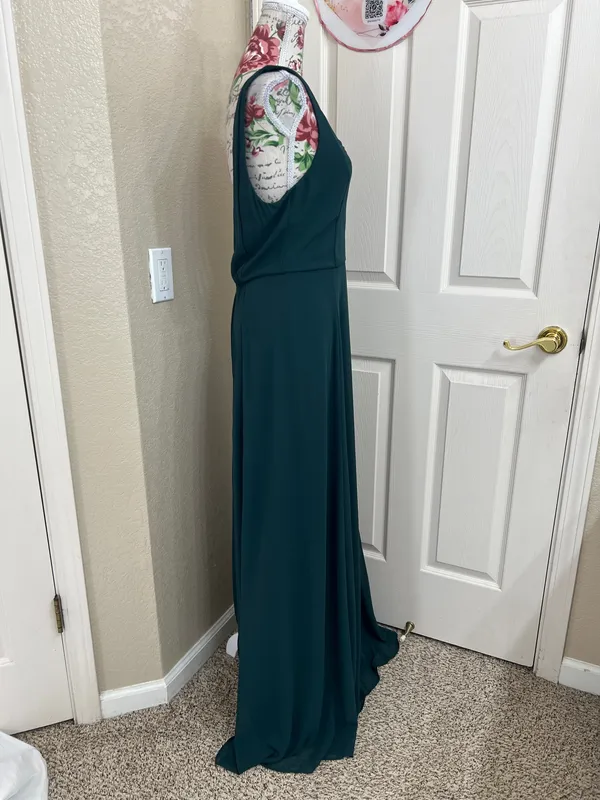 NWT Show Me Your Mumu Emerald Chiffon Maxi Bridesmaid Dress Size XL - Image 3