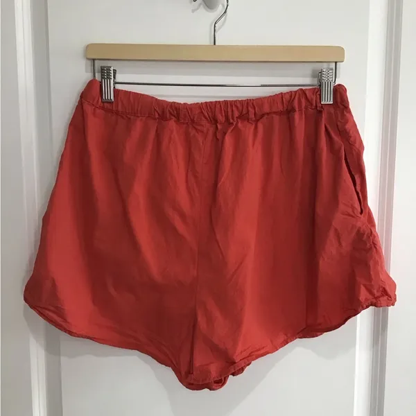 Free People Orange Athletic Shorts Relaxed Fit - Image 3