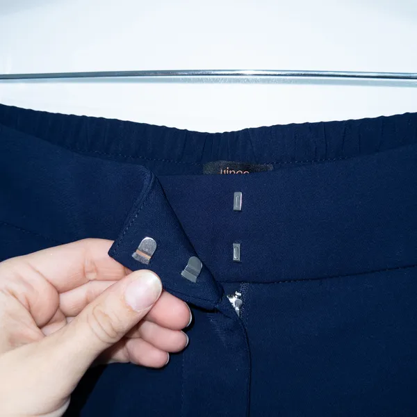 New Quince Navy Blue Stretch Crepe Ankle Pants Size 8 - Image 4