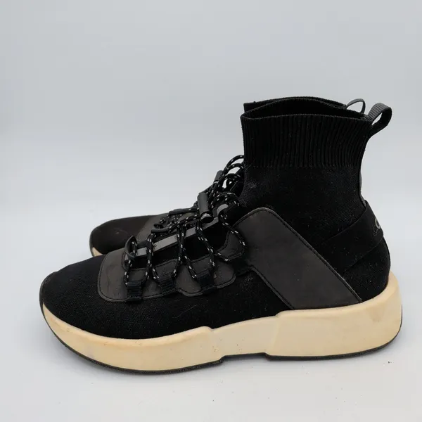 Alo Yoga Wanderer Sneaker Black Knit High Top Sock Fit‎ Women 8 A0058W-BLACK - Image 2
