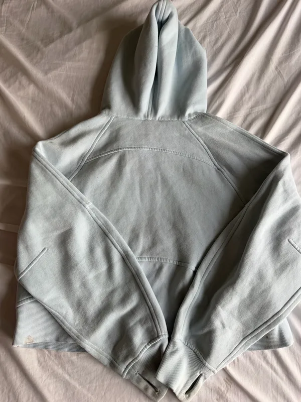 light blue lululemon full zip cropped scuba - Image 2