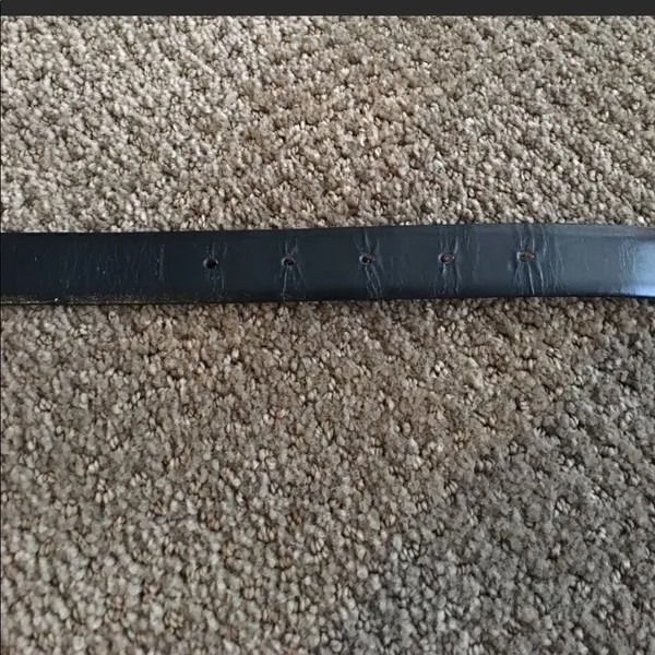 Burberry Black Leather with Gold Plaque Belt - Image 2