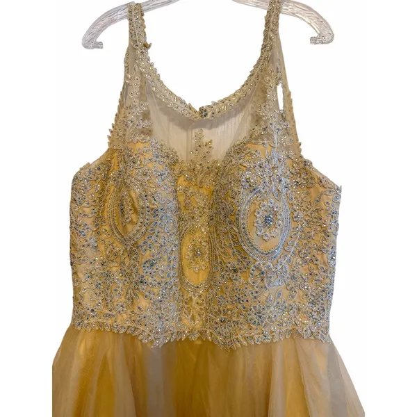 Let's Gold Jeweled Tulle Homecoming Dress - Size 3XL - Image 5