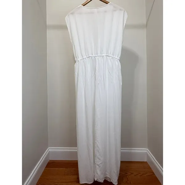 Victoria’s Secret White Deep V‑Neck Cover‑Up Maxi Dress Size XL - Image 3