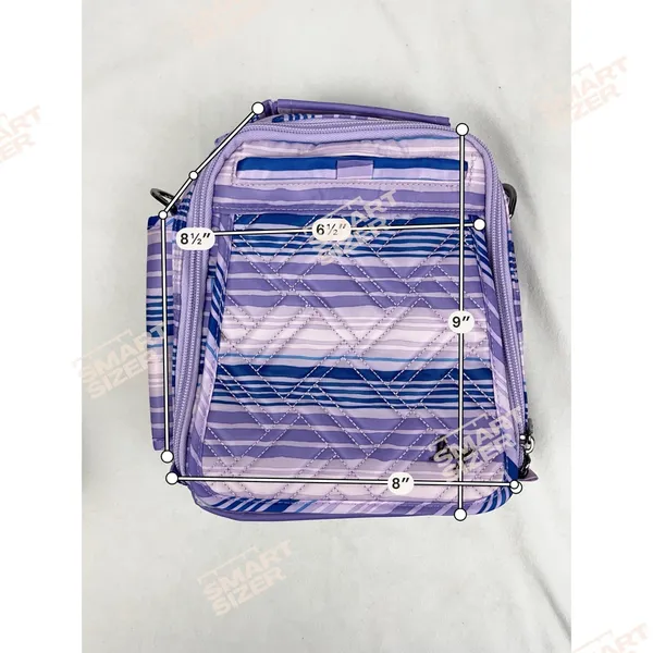 Lug Flapper SE Quilted Convertible Crossbody Bag Love Waves Purple Stripes NWOT - Image 3