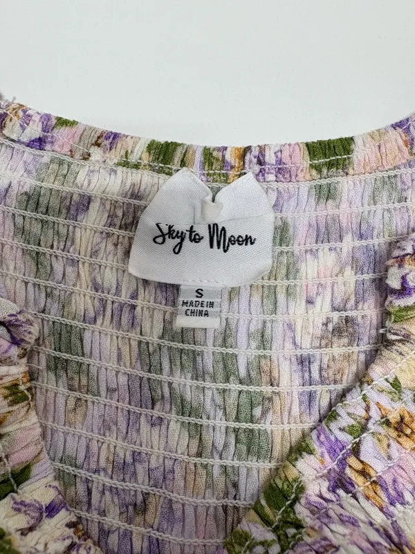 Sky to Moon Purple Floral Mini Dress - Size‎ S. - Image 11