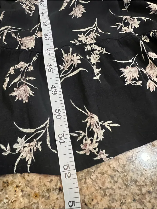 Polagram Black Floral Wrap Maxi Dress Size Small NWOT Boho - Image 11