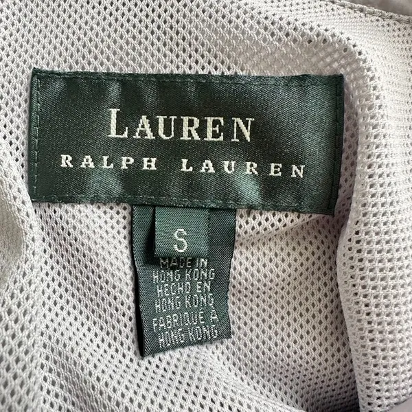 Lauren Ralph Lauren Jacket Womens Small Zip Lined‎ Vest Grey Windbreaker Outdoor - Image 5