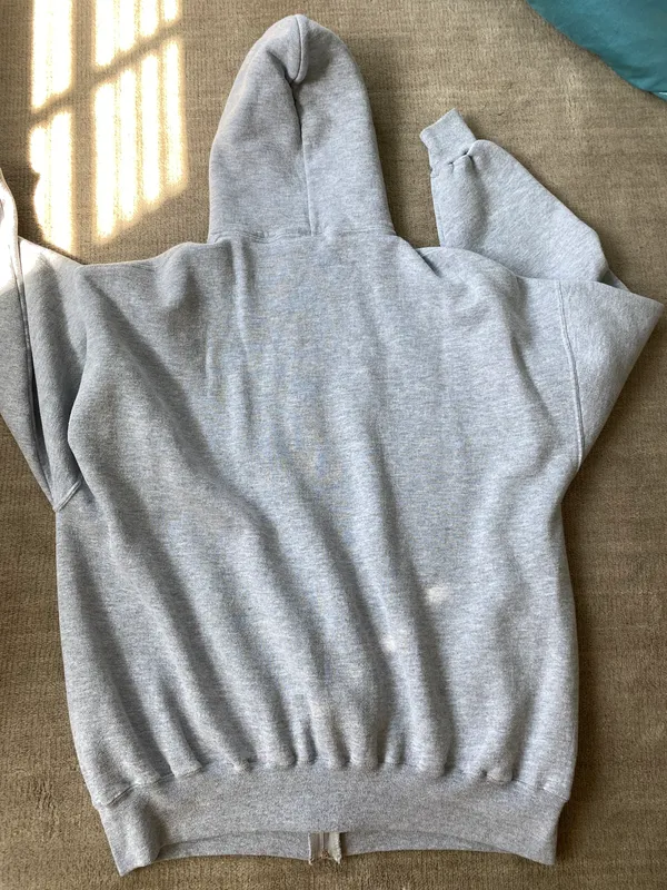 Russell Athletic Oversized Gray Zip Up - Image 3
