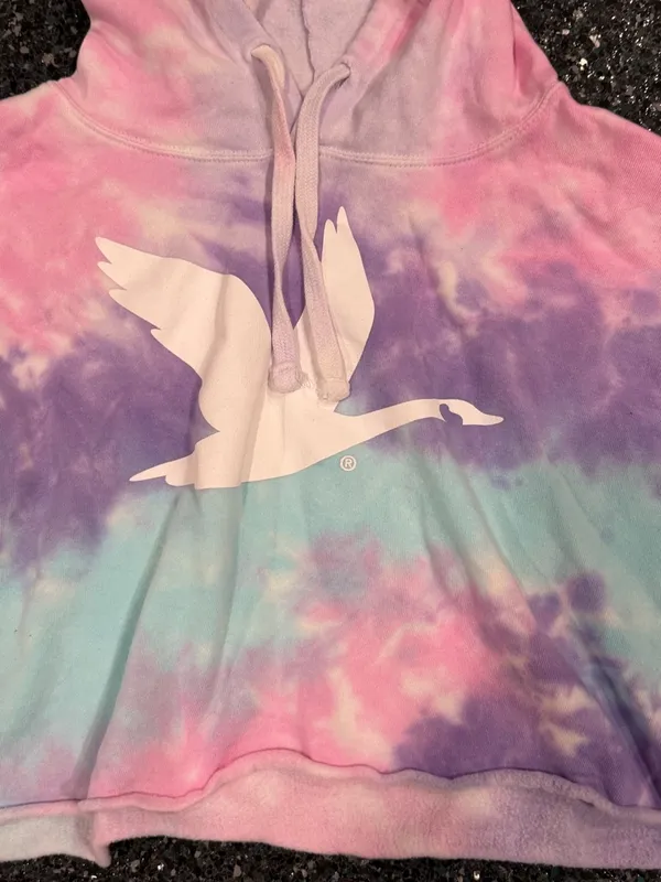 Colortone Cropped Tye Dye Medium Seagull Wawa Women’s Hoodie Wawa - Image 2