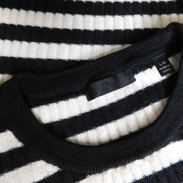ATM Anthony Thomas Melillo Striped Ribbed Knit Merino Wool Sweater Large - Image 10