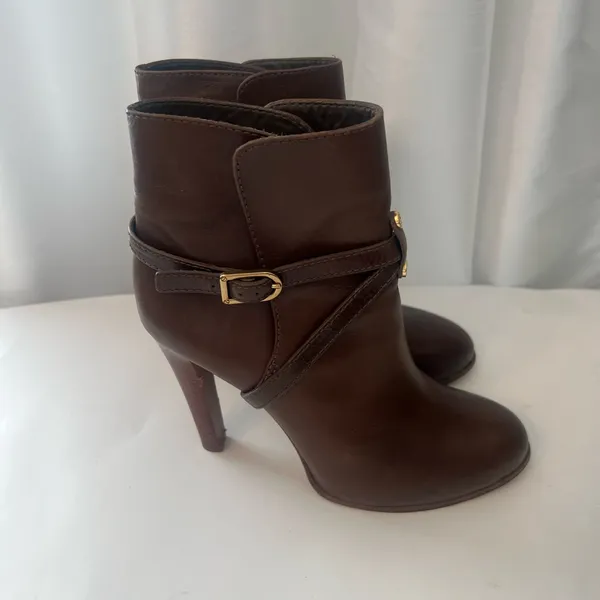 Tory Burch Brown Leather Ankle Boots - Image 3