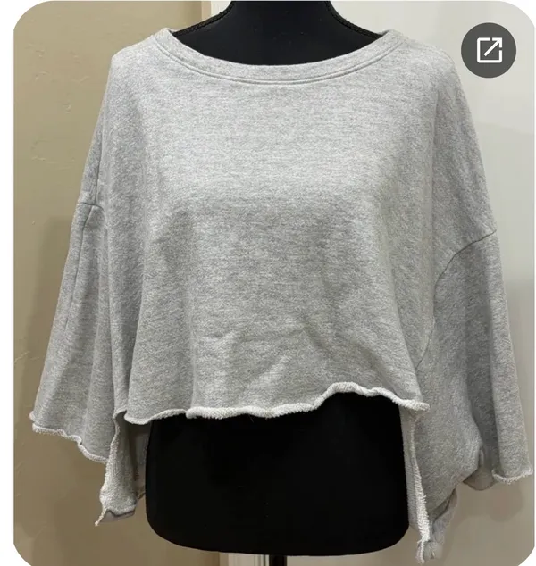 Bucketlist Cropped Oversized Crewneck Gray Size M - Image 4