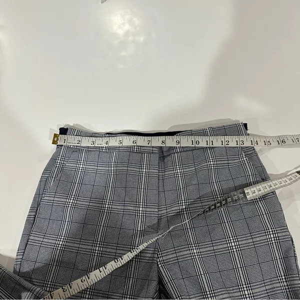 Zara Gray & White Striped High Rise Cropped Pants Size‎ S - Image 11