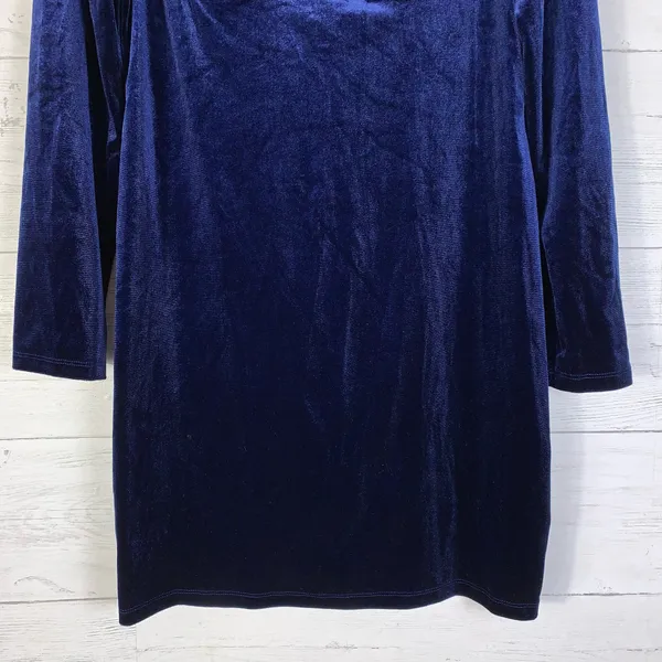Lila Rose navy velvet mini dress size XXL juniors it size L regular NWT - Image 5