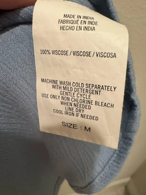 O'Neill Light Blue Button-Front Mini Dress - Image 4