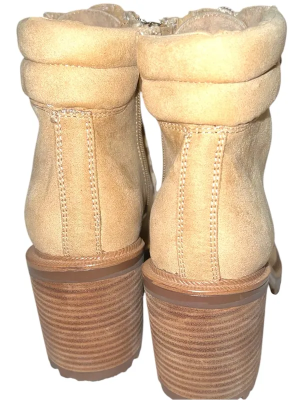 Jlo Women's Tan Lace-Up Ankle Booties — Casual Outdoor Style - Image 7