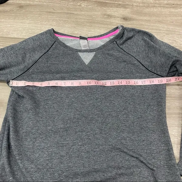 Champion Gray French Terry High Low Crewneck Sweatshirt Women’s XL - Image 3