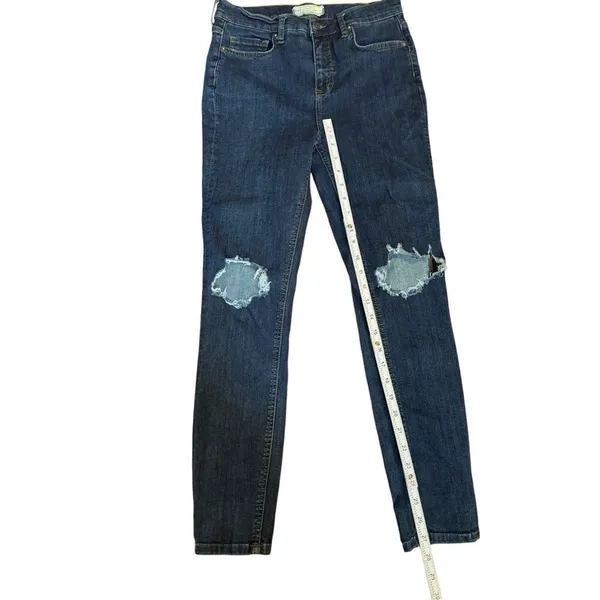 Free‎ People Distressed Slim Curvy Fit Denim Jeans Size 29 - Image 7