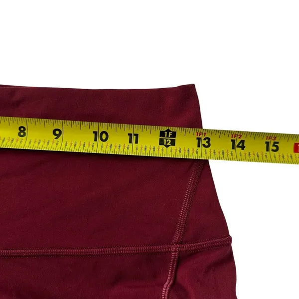 Lululemon Maroon Stretch Yoga Athletic Leggings Women Size 8 | 58-8 - Image 5