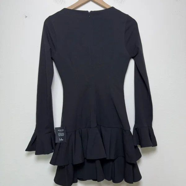 NEW Lulus Women Witchy Dress Small Black Bell Tiered Mini Bodycon‎ Party LBD - Image 9