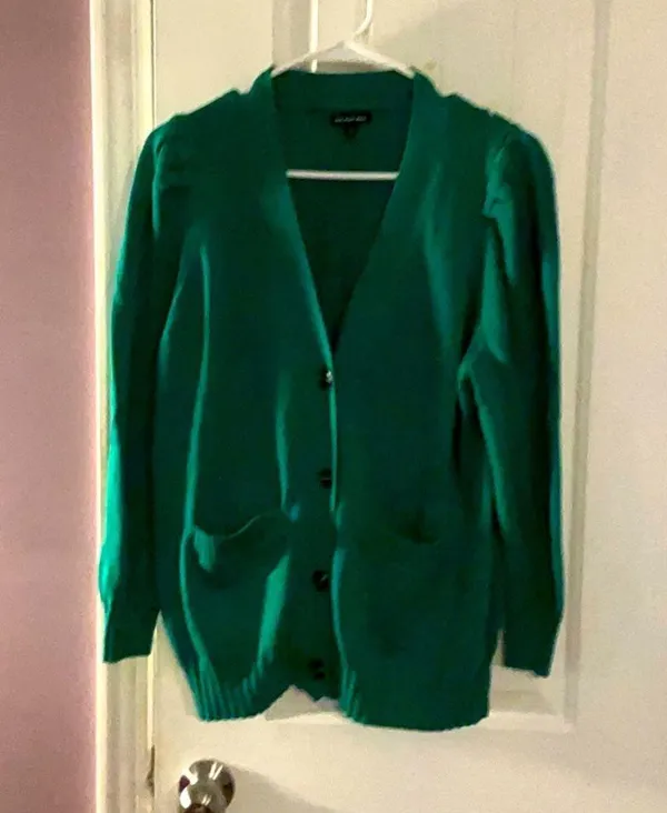 Who What Wear Green Women's Cardigan Sweater SZ L NWOT - Image 6