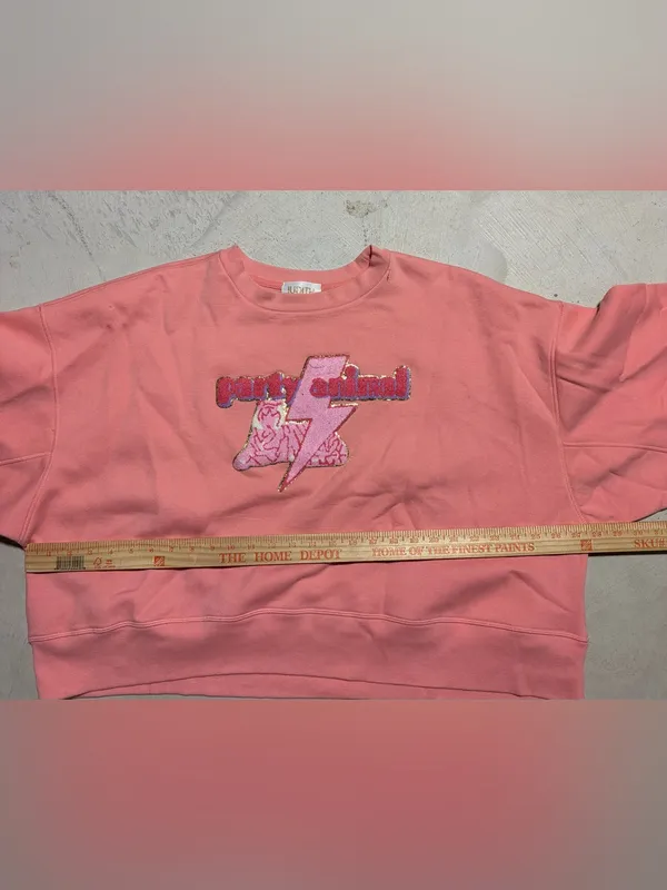 Judith March party animal Pink Graphic Crewneck sweatshirt XL - Image 5