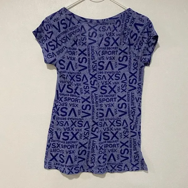 Victoria’s Secret VSX Sport Sexy Sport Blue Logo Print Tee Shirt Size XS - Image 2