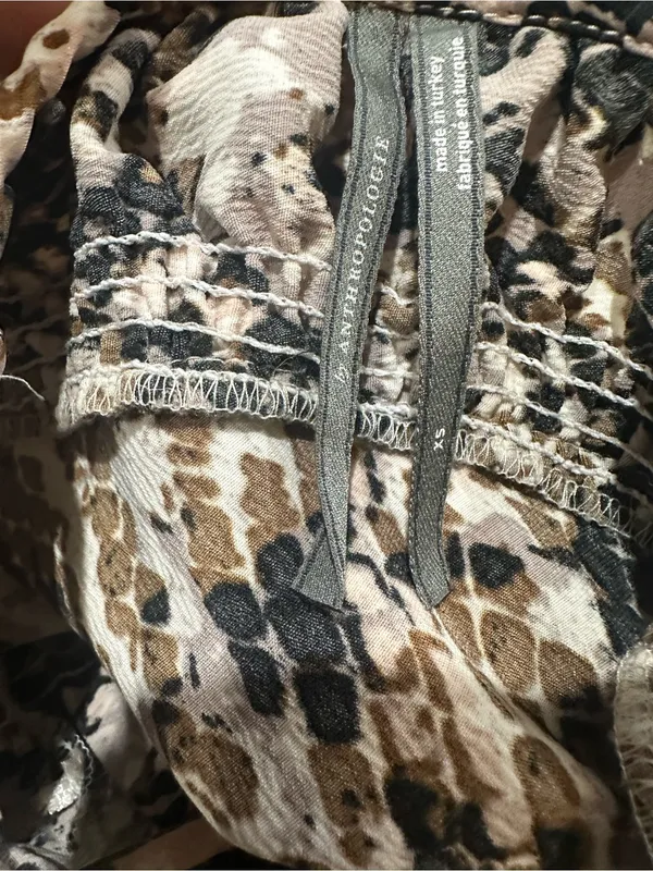 Anthropologie Square‑Neck Snakeskin Print Slip Dress – Spaghetti Straps – XS - Image 13