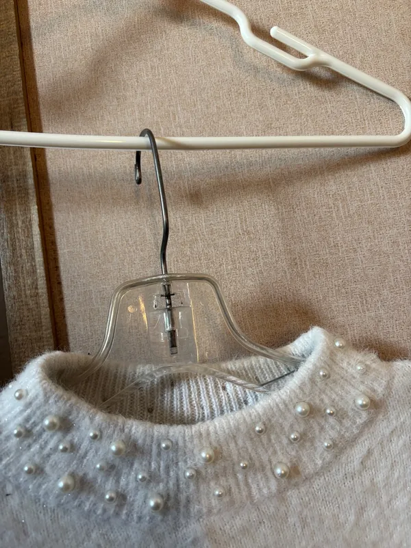 Elle Pearl-Detail Mock Neck Sweater Large - Image 2