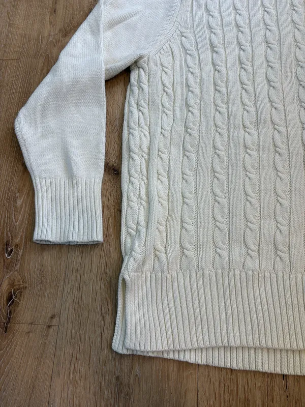 Women’s Cable Knit Turtleneck Sweater - Image 2