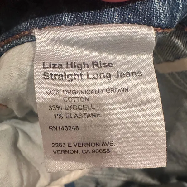 Reformation Liza High Rise Straight Long Jeans Size 28 Palermo Denim‎ - Image 5