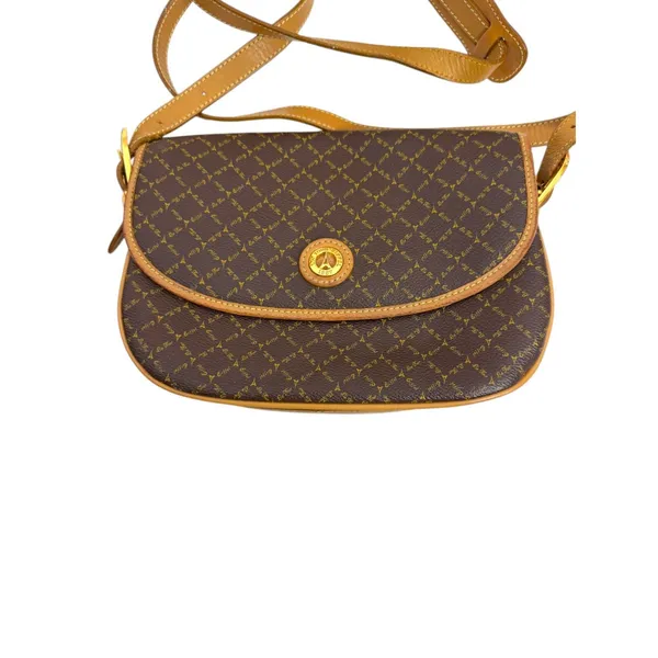 La Tour Eiffel Brown Leather Crossbody Purse Handbag Bag - Image 6