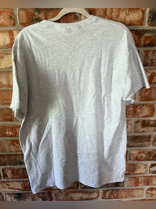 Gildan Light Gray Tee with Skeleton 'Kinda Broke Kinda Bougie' Graphic - Image 4